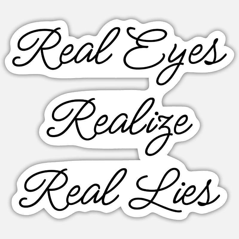 Real Eyes Realize Real Eyes Statement Minimalistis - Sticker Größe S (10 x 10 cm) - Mattweiß
