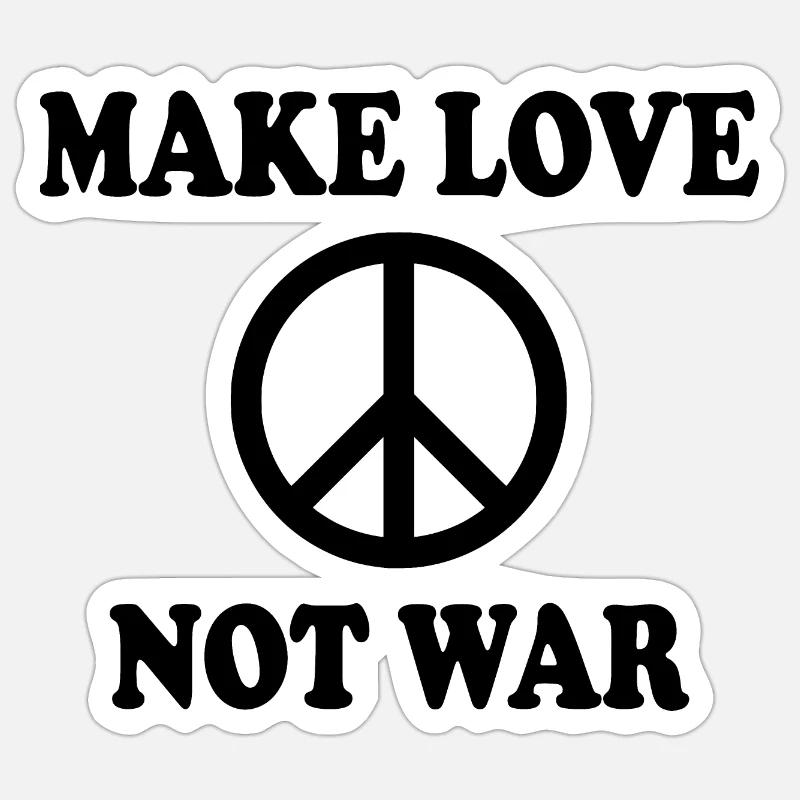 Make love not war - Sticker size S (10 x 10 cm) - white matte
