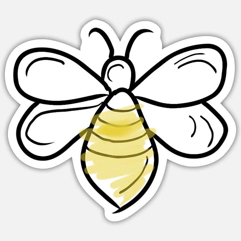 bee vecter Sticker size S (10 x 10 cm)
