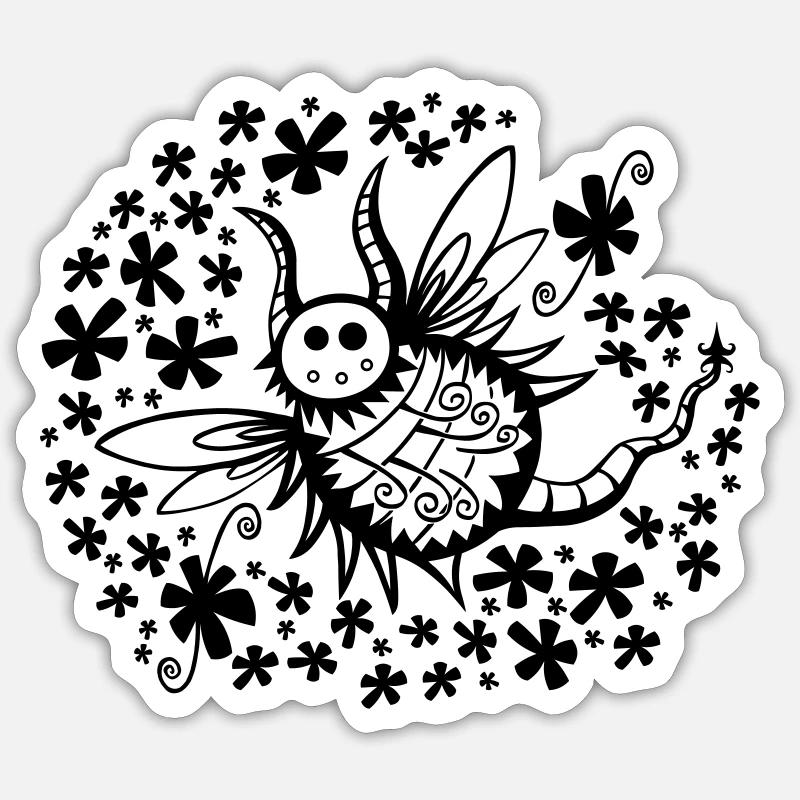 Monsterfly Sticker Größe S (10 x 10 cm)