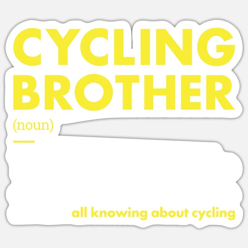 Sport Frère Cyclisme - Sticker taille S (10 x 10 cm) - blanc mat