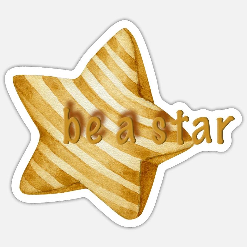 Soyez une star - Sticker taille S (10 x 10 cm) - blanc mat