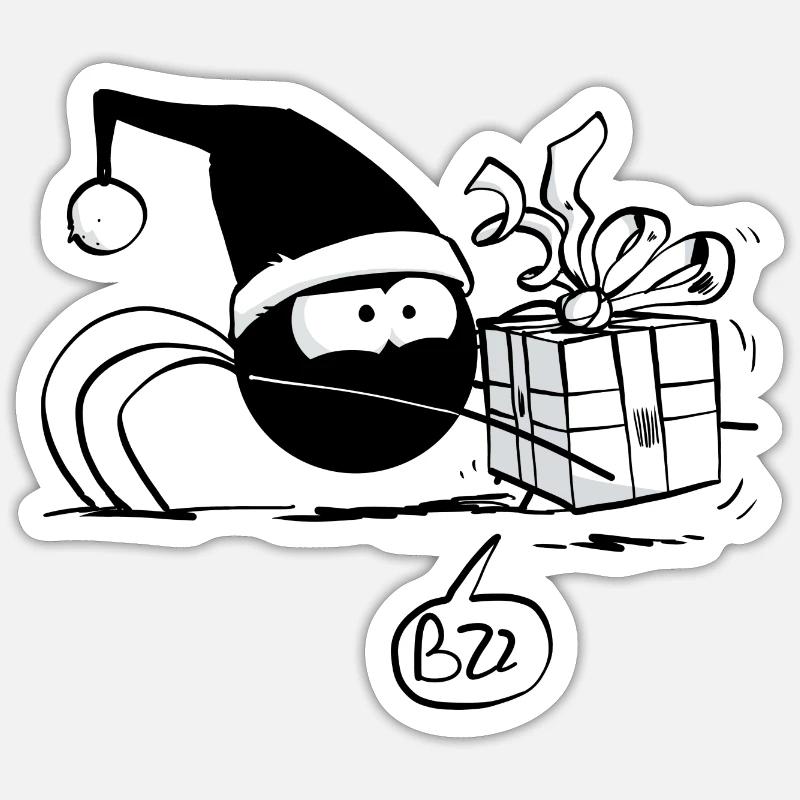 Beth die Spinne - Das Weihnachtsgeschenk Sticker Größe S (10 x 10 cm)