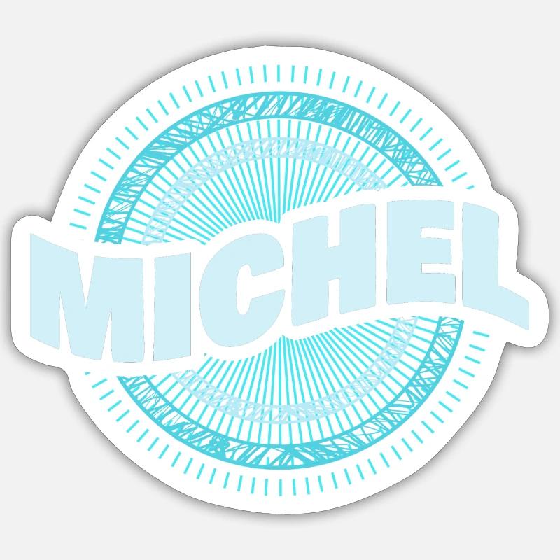 Michel - Sticker size S (10 x 10 cm) - white matte