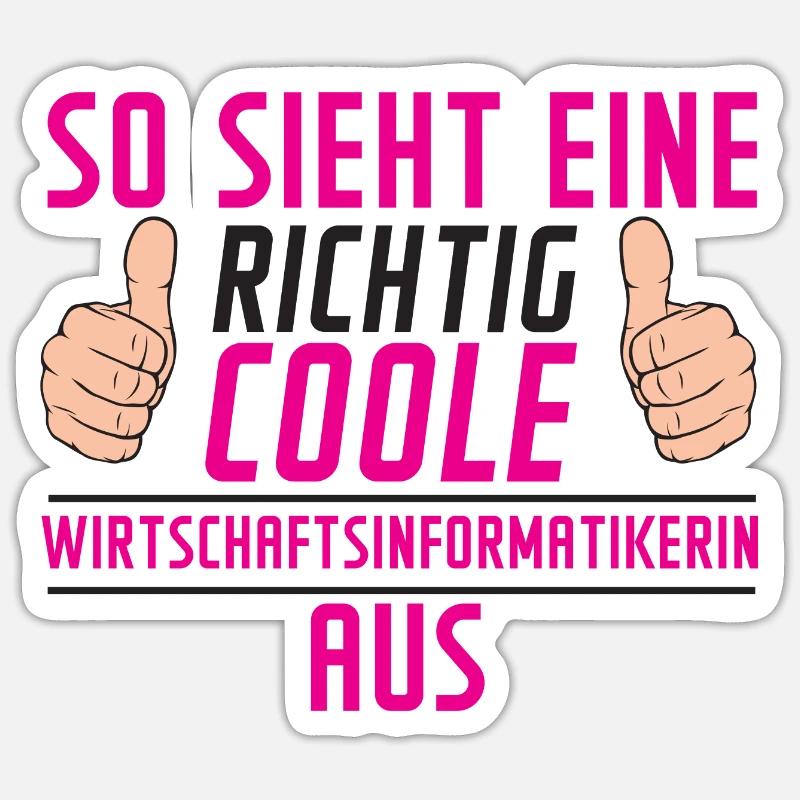 Wirtschaftsinformatikerin | Wirtschaft Informatik Sticker Größe S (10 x 10 cm)