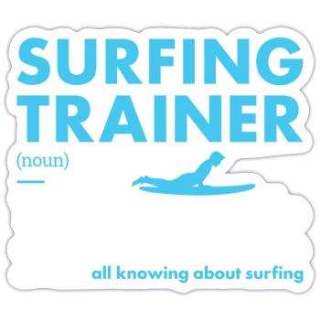 Sport Trainer Surfing - Sticker size S (10 x 10 cm) - white matte - Front