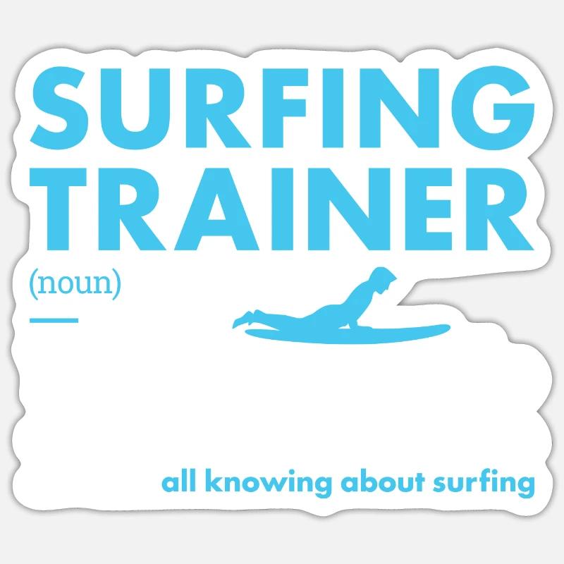 Sport Trainer Surfing Sticker size S (10 x 10 cm)