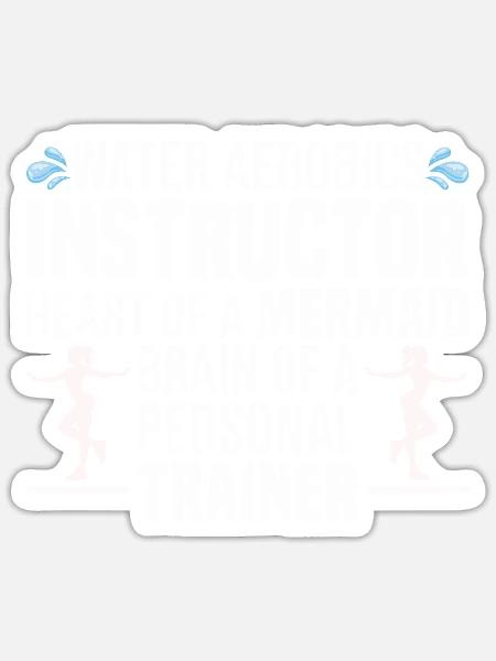 Water Aerobics - Sticker Größe S (10 x 10 cm) - Mattweiß