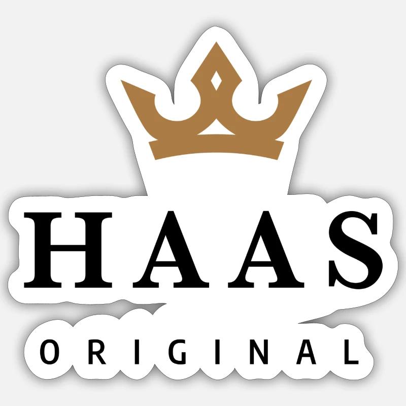 Haas - Sticker Größe S (10 x 10 cm) - Mattweiß