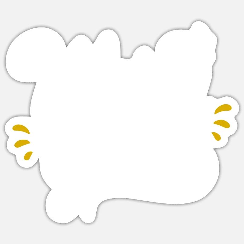Mardi Gras - Sticker taille S (10 x 10 cm) - blanc mat