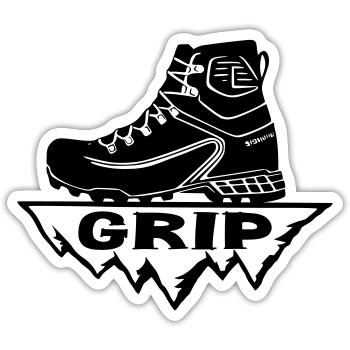 Hiking Shoe [Black] - Sticker size S (10 x 10 cm) - white matte - Front