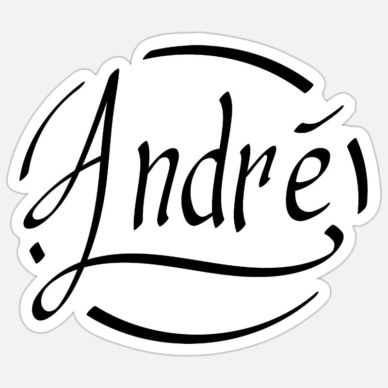 André - Sticker size S (10 x 10 cm) - white matte