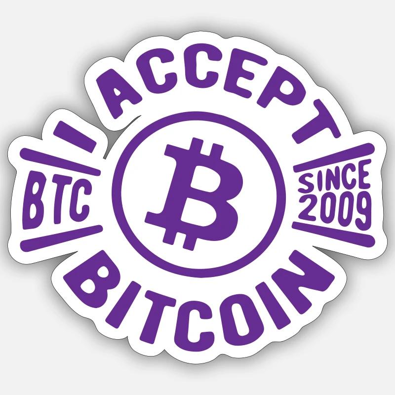 citation bitcoin - Sticker taille S (10 x 10 cm) - blanc mat