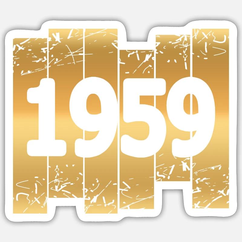 1959 - Sticker taille S (10 x 10 cm) - blanc mat