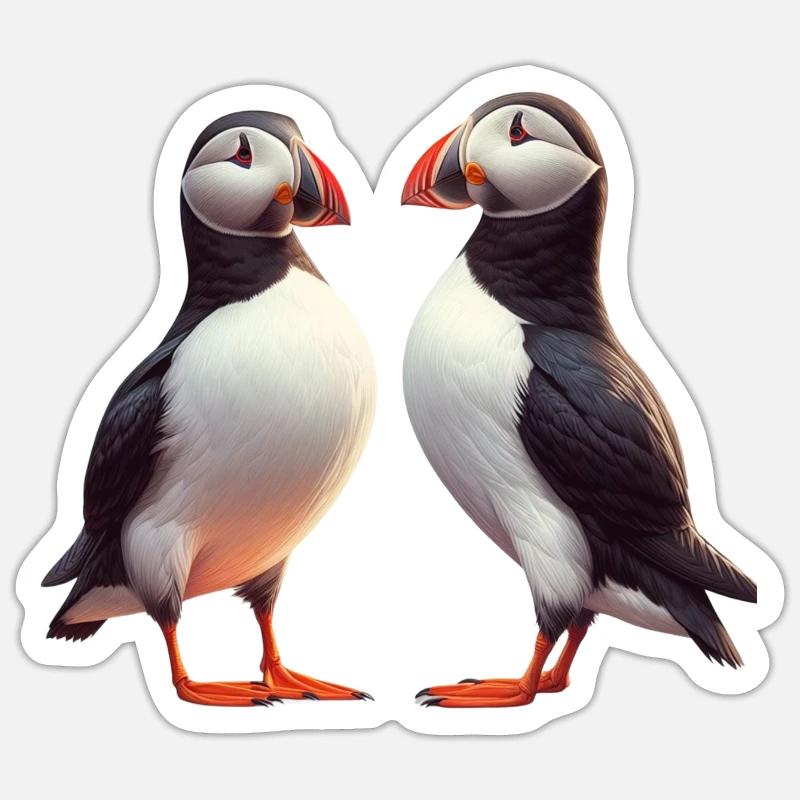 Puffin1 Sticker Größe S (10 x 10 cm)