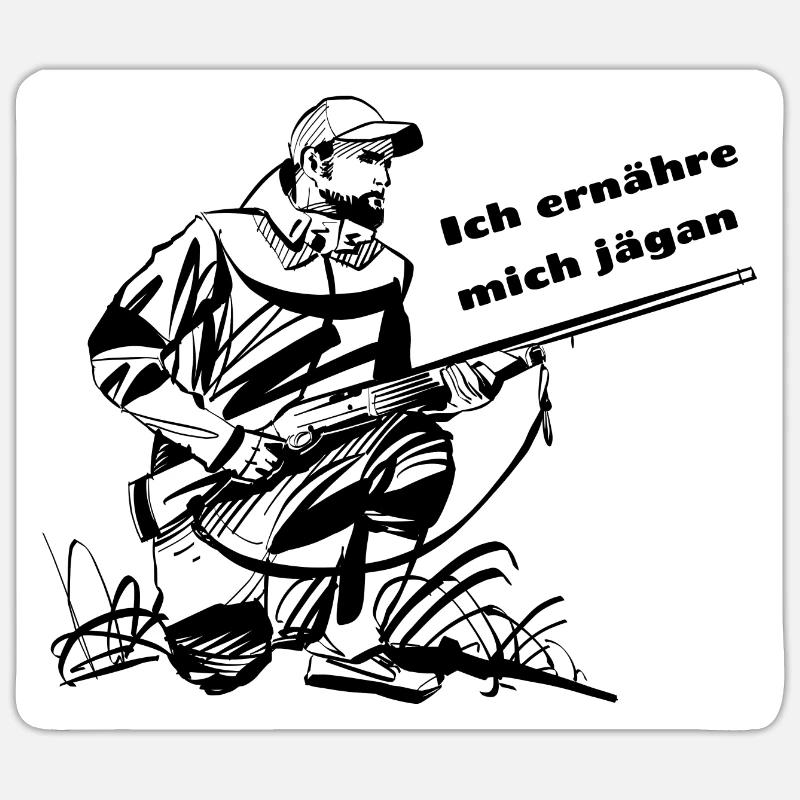 Jäganer - Sticker Größe S (10 x 10 cm) - Mattweiß
