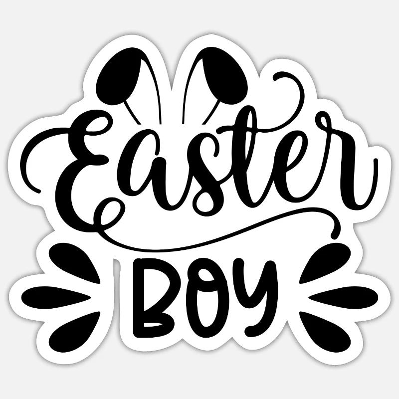Design Easter Boy Sticker taille S (10 x 10 cm)