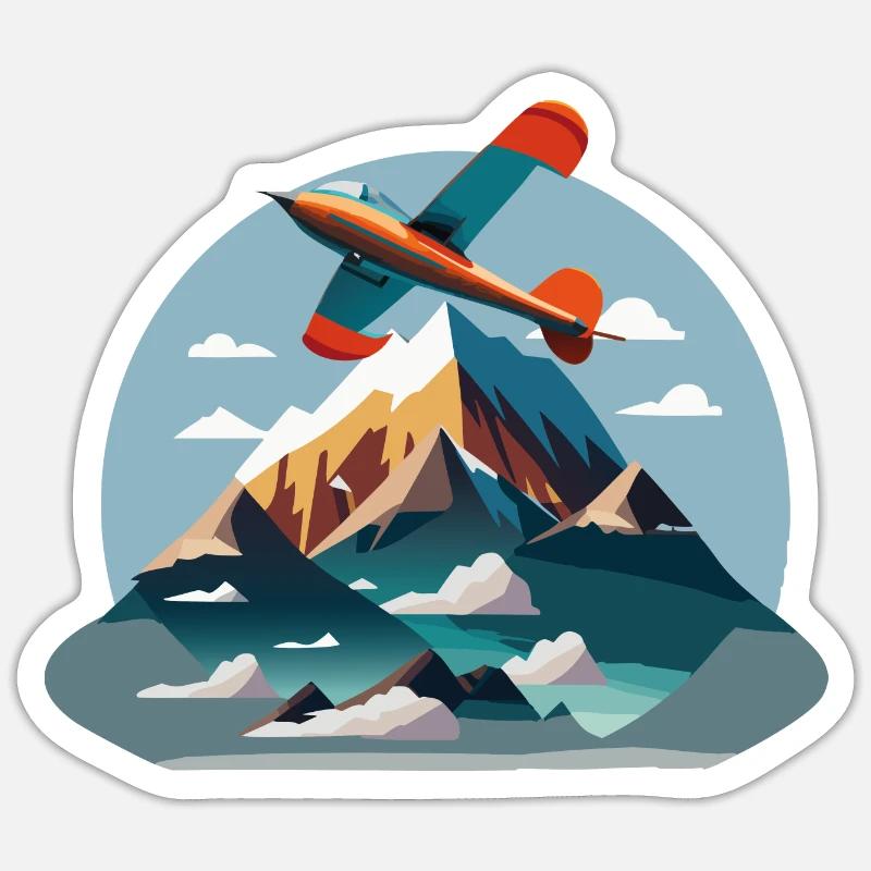 RedTipMountain - Sticker size S (10 x 10 cm) - white matte