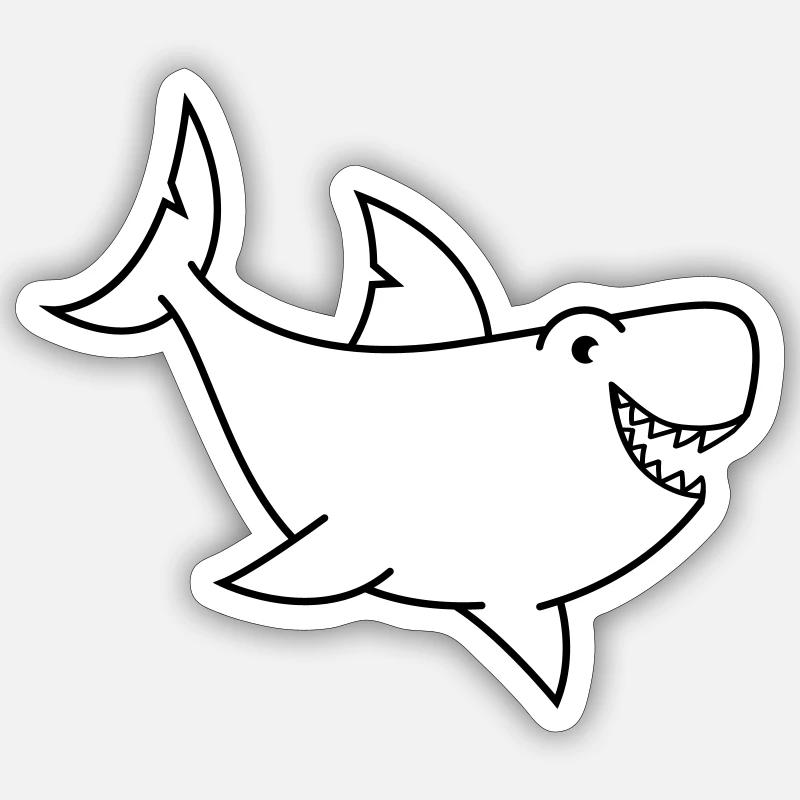 hai comic Sticker Größe S (10 x 10 cm)