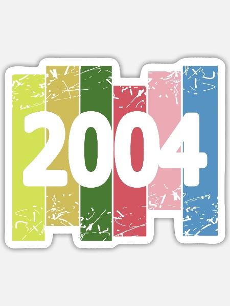 Farbenfroh 2004 - Sticker Größe S (10 x 10 cm) - Mattweiß