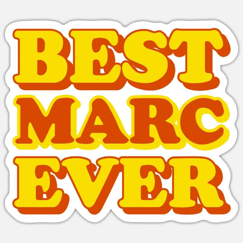 Funny gift with first name Marc Sticker size S (10 x 10 cm)