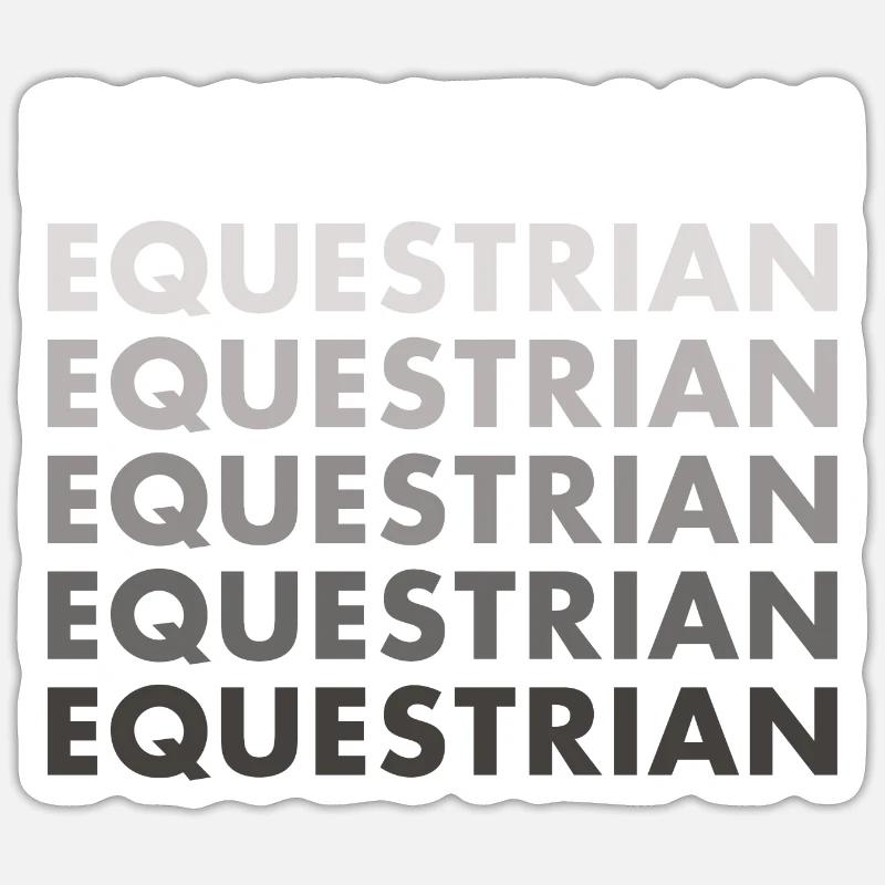 Sport Equestrian - Sticker size S (10 x 10 cm) - white matte