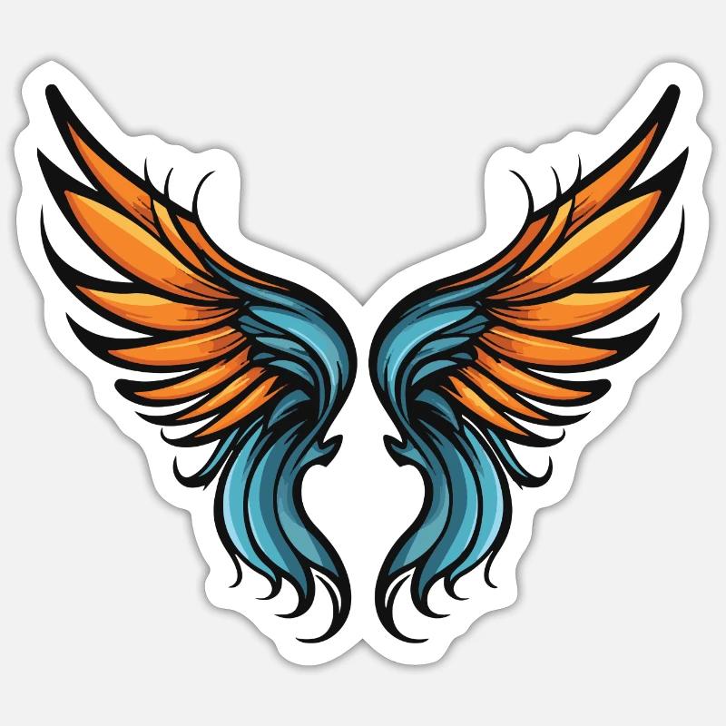 Wing Icon - Sticker size S (10 x 10 cm) - white matte