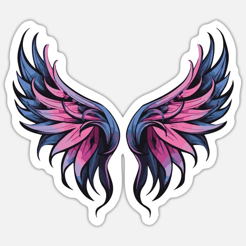 Icône d’aile - Sticker taille S (10 x 10 cm) - blanc mat