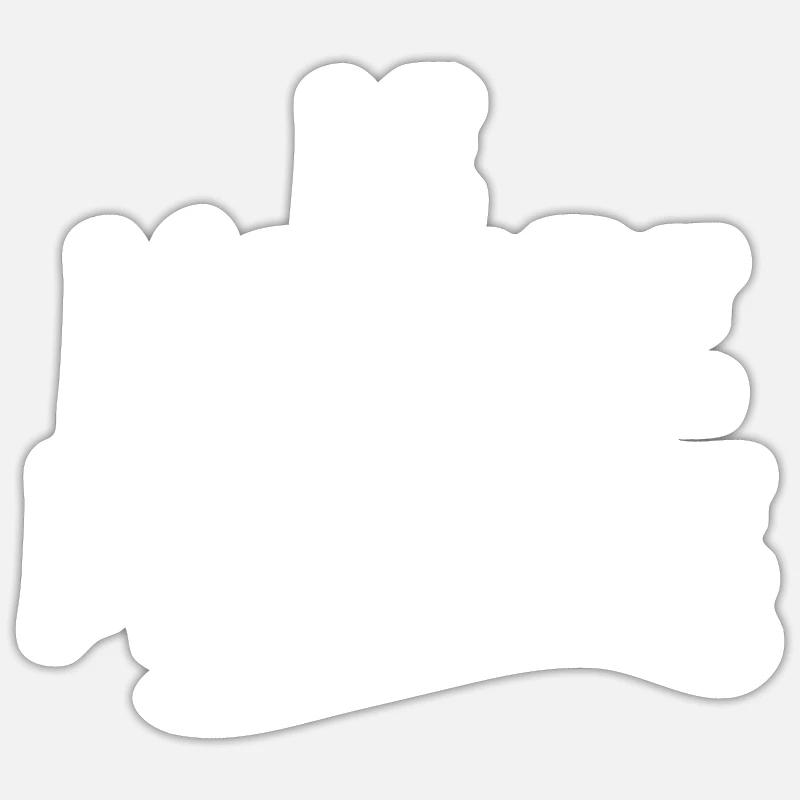 Le malade imaginaire - Sticker taille S (10 x 10 cm) - blanc mat