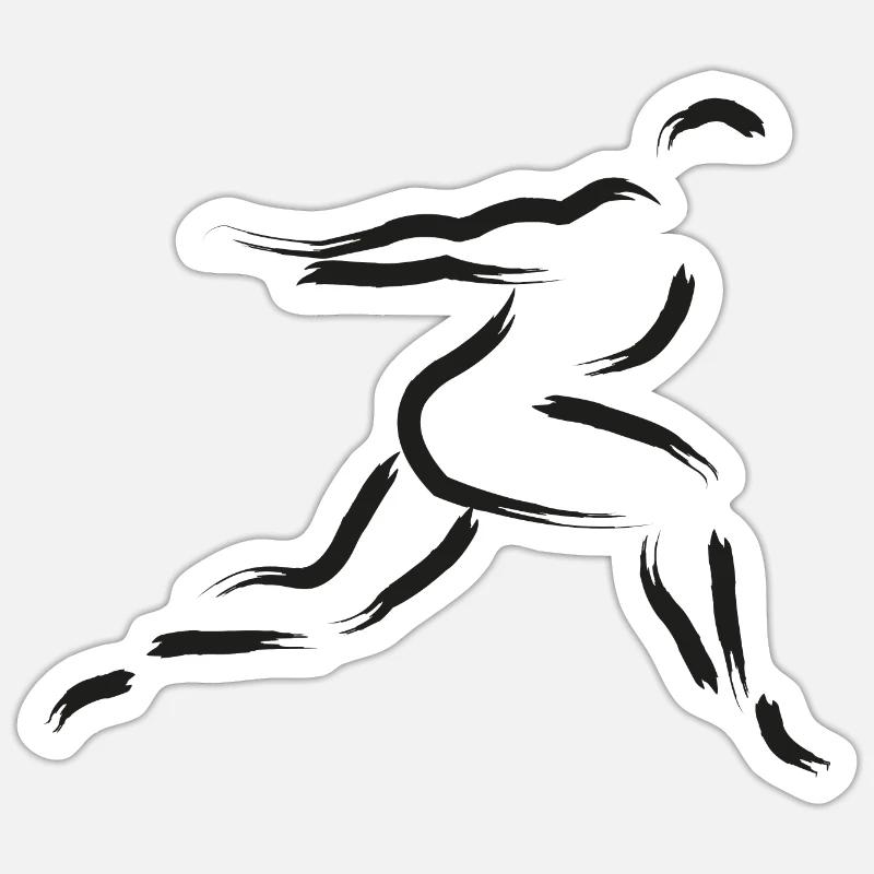Sprinteur - Sticker taille S (10 x 10 cm) - blanc mat