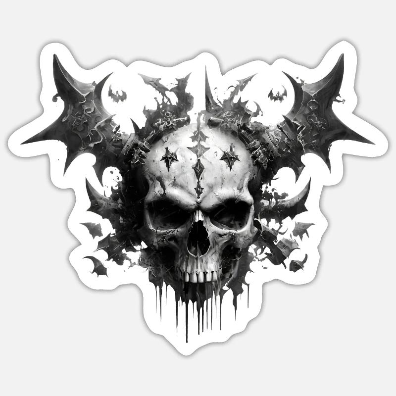 SchädelKO Sticker Größe S (10 x 10 cm)