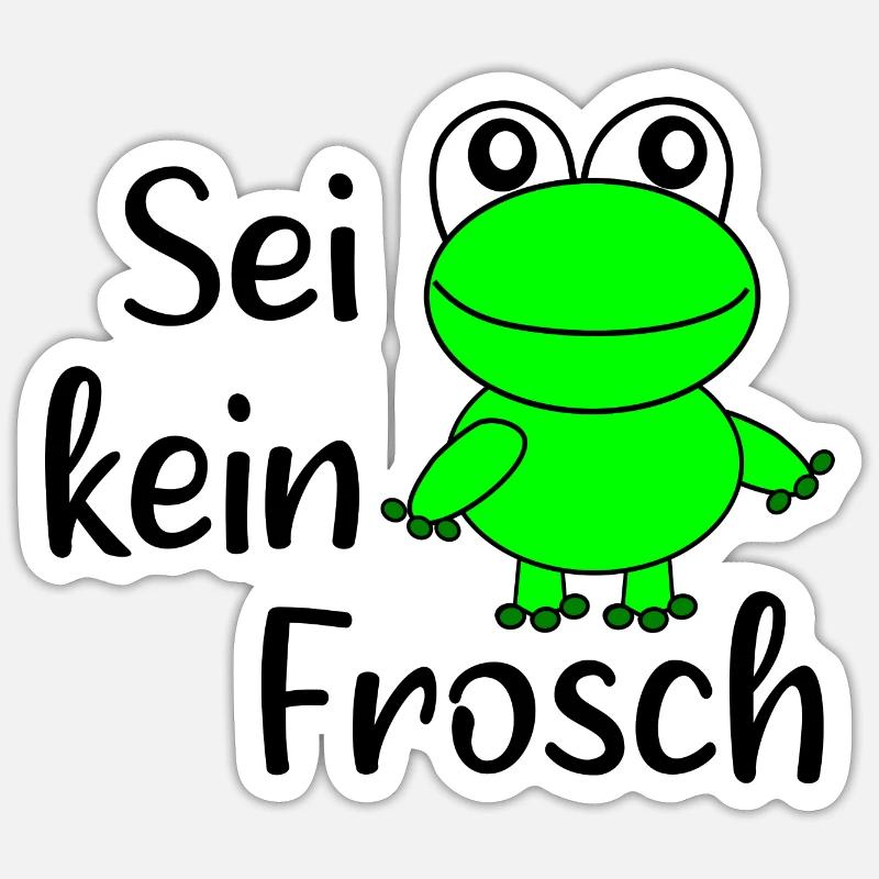 Frosch  - Sticker Größe S (10 x 10 cm) - Mattweiß