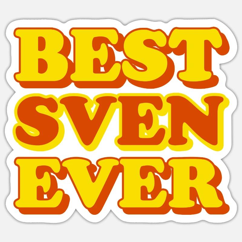 Sven First Name Funny Gift Sticker size S (10 x 10 cm)