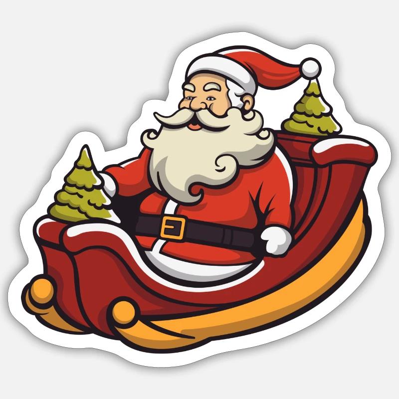 Weihnachtsmann Logo Sticker Größe S (10 x 10 cm)