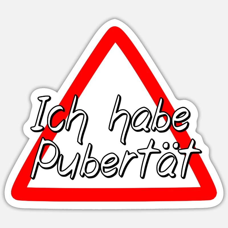 Pubertät - Sticker Größe S (10 x 10 cm) - Mattweiß