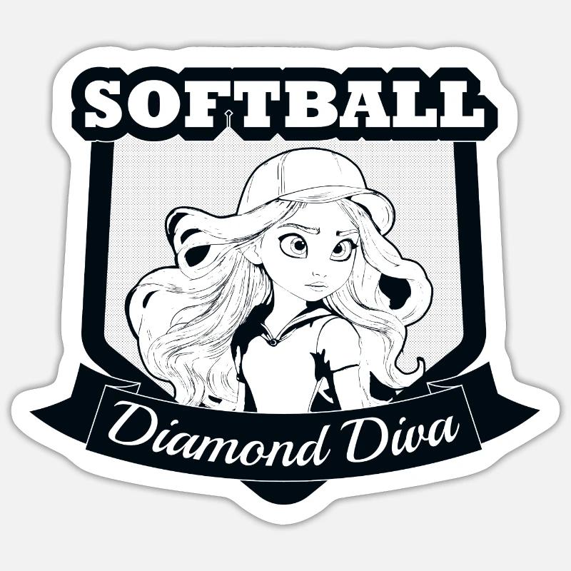 Diamond Diva - Sticker size S (10 x 10 cm) - white matte