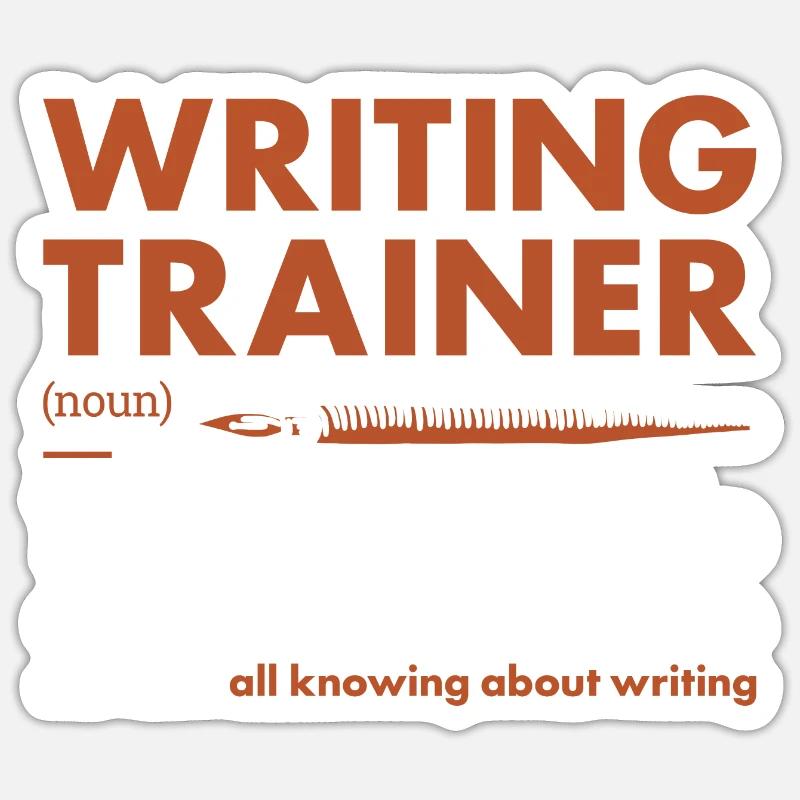 Writer Trainer Definition Writing - Sticker Größe S (10 x 10 cm) - Mattweiß
