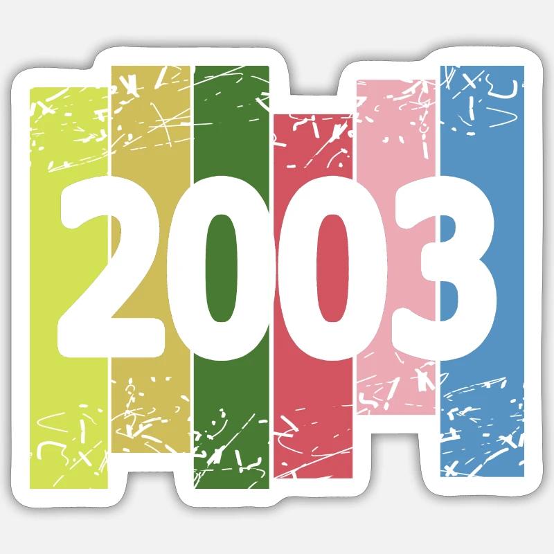 2003 - Sticker taille S (10 x 10 cm) - blanc mat