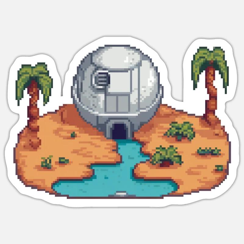 Escapade galactique Sticker taille S (10 x 10 cm)