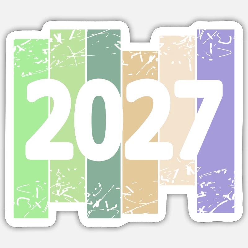 2027 - Sticker taille S (10 x 10 cm) - blanc mat