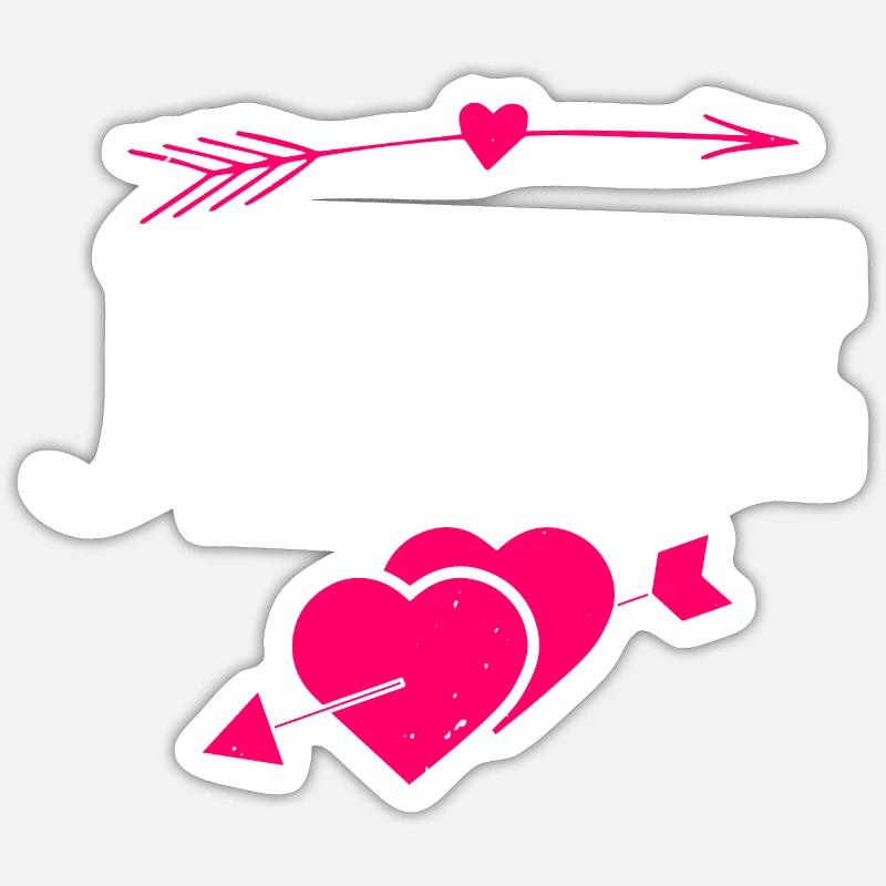 Amour - Sticker taille S (10 x 10 cm) - blanc mat