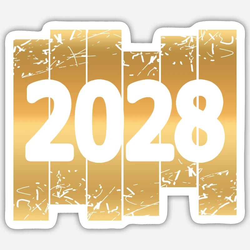2028 - Sticker taille S (10 x 10 cm) - blanc mat