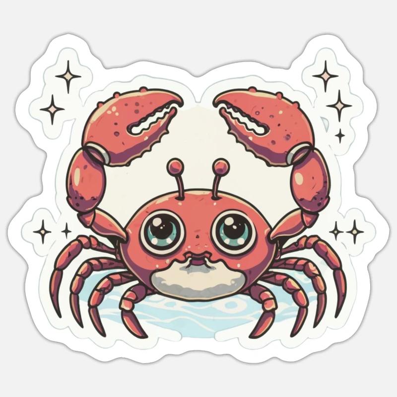 Crab Lover - Sticker size S (10 x 10 cm) - white matte