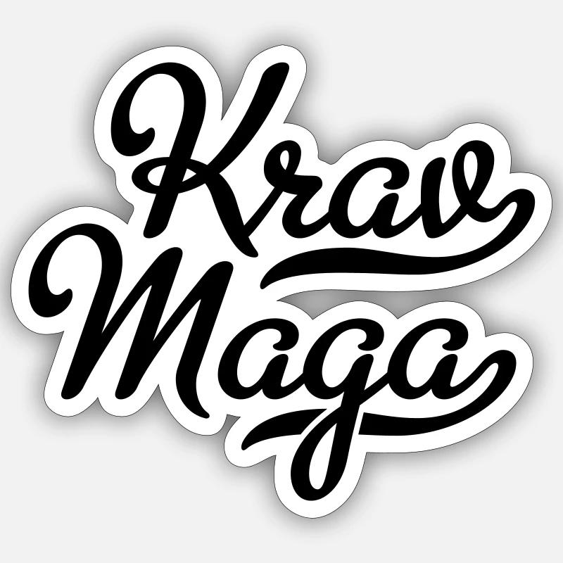 Krav Maga - Sticker taille S (10 x 10 cm) - blanc mat