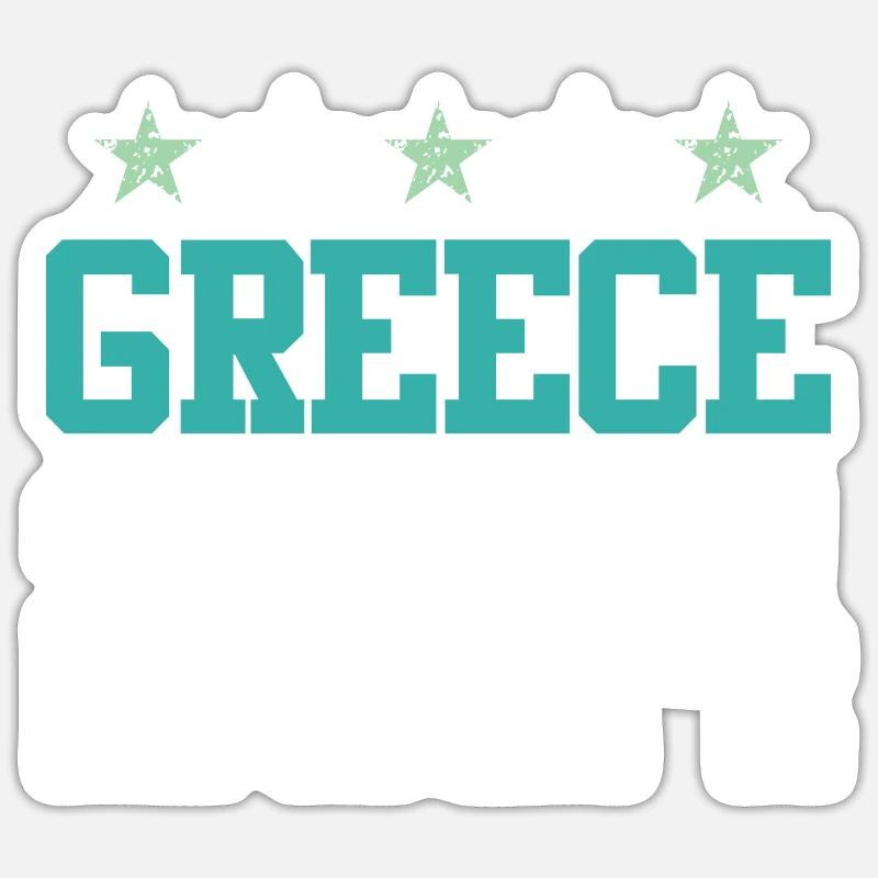 Circuits Grèce 2024 - Sticker taille S (10 x 10 cm) - blanc mat