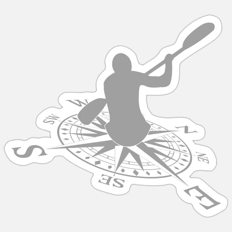 Paddle - Sticker size S (10 x 10 cm) - white matte