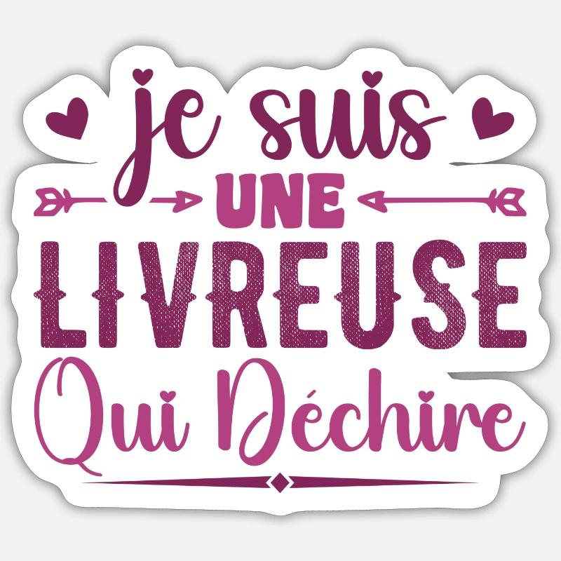Ich bin ein Liefermädchen, das rockt Sticker Größe S (10 x 10 cm)