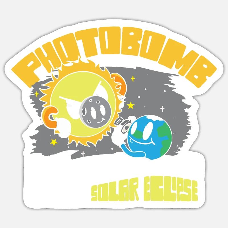 Total Solar Eclipse 2024 Totality Photobomb Sun Sticker size S (10 x 10 cm)