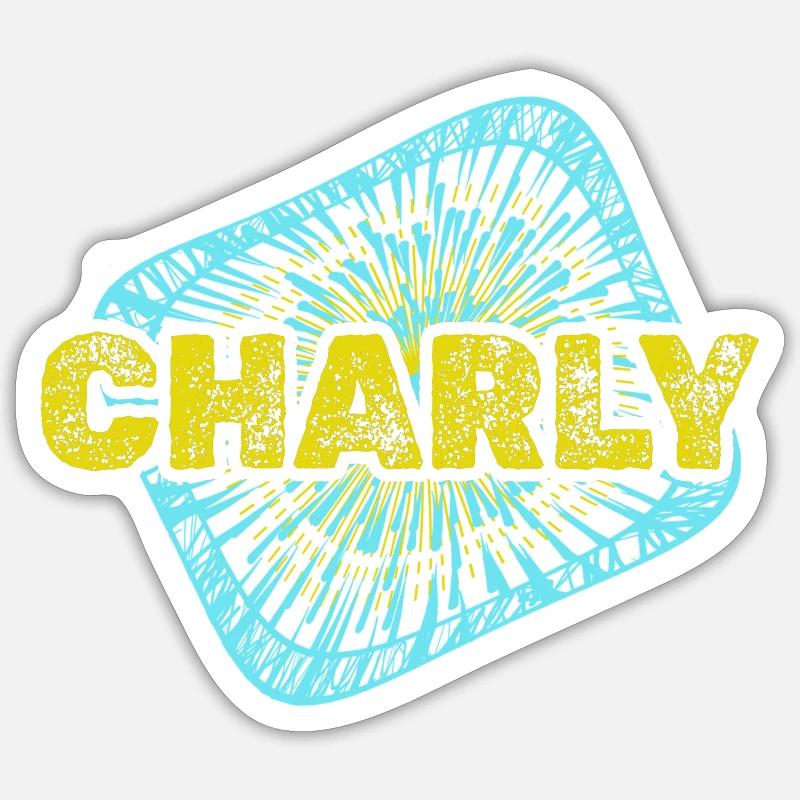 Temps libre Charly - Sticker taille S (10 x 10 cm) - blanc mat