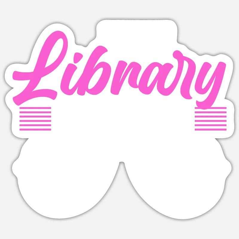 La bibliothèque est ouverte - Sticker taille S (10 x 10 cm) - blanc mat